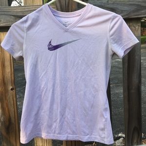 Nike girls athletic shirt size M purple